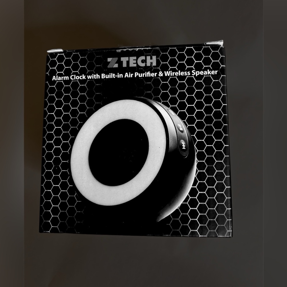 NEW in box! Z Tech Alarm Clock with Built-In Air Purifier & Wireless Speaker